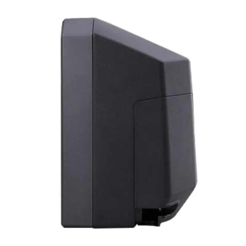 Schwarzes Netzteilgehäuse von der Seite gesehen