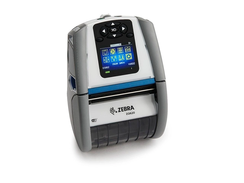 Zebra ZQ620-HC mobile receipt and label printer for healthcare, with display and rugged design for patient labels on the go