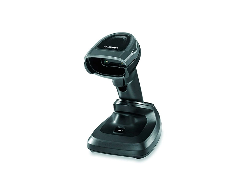 Zebra DS8178 1D/2D Bluetooth-Barcodescanner in Schwarz mit Präsentations-Ladestation und USB-Kabel für Kasse und POS