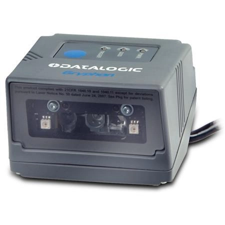 Grauer Datalogic Gryphon GFS4400/4470 USB 1D/2D-Präsentationsscanner mit kompaktem Gehäuse für POS, Kiosk und OEM-Anwendungen