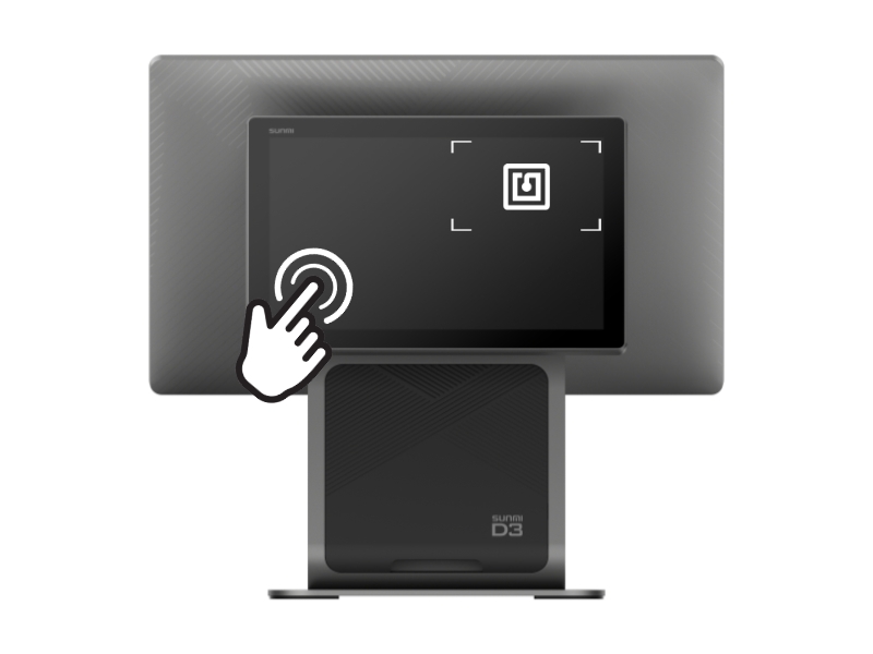 Sunmi D3 Kassensystem mit Touchscreen von hinten
