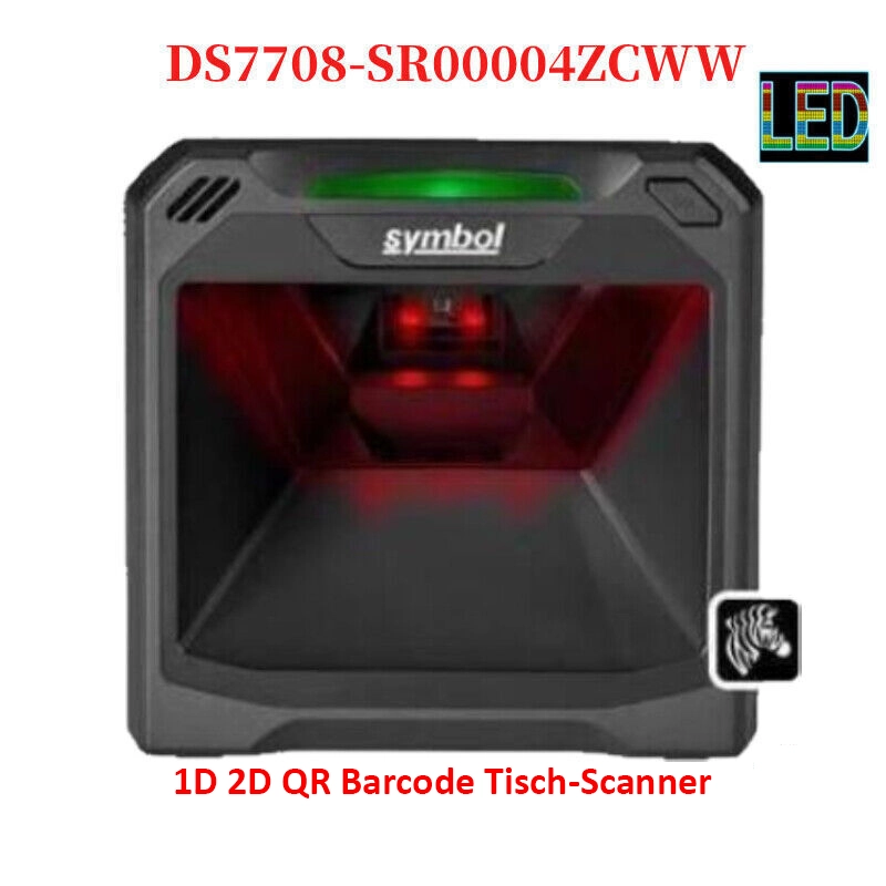 Symbol DS7708 1D 2D QR Barcode Tischscanner schwarz