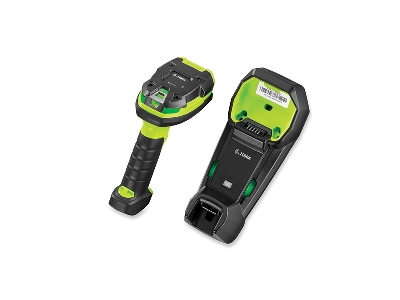 Zebra LI3678-SR rugged 1D Bluetooth barcode scanner USB kit with charging cradle for fast, reliable warehouse and logistics scanning