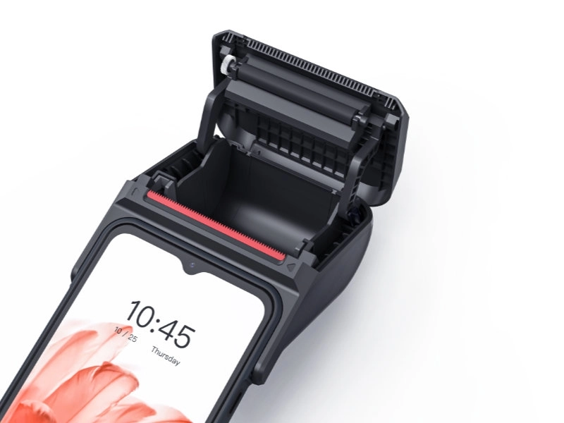 Open Swift 1 handheld POS with 58mm thermal receipt printer module for fast mobile checkout in retail, hospitality and field sales