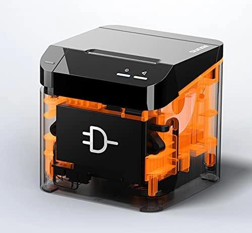 Sunmi Cloud Printer 80 mm Küchendrucker in Schwarz mit transparentem Gehäuse, Bondrucker mit Abschneider, USB, Ethernet, WLAN und Bluetooth