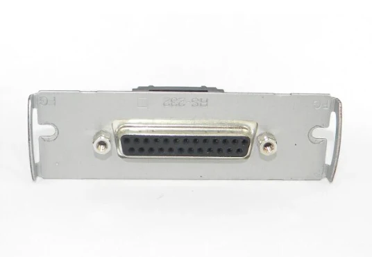 Used Epson UB-S01 RS232 serial interface card for M111A, TM-T88, TM-T and TM-U receipt printers, front port view