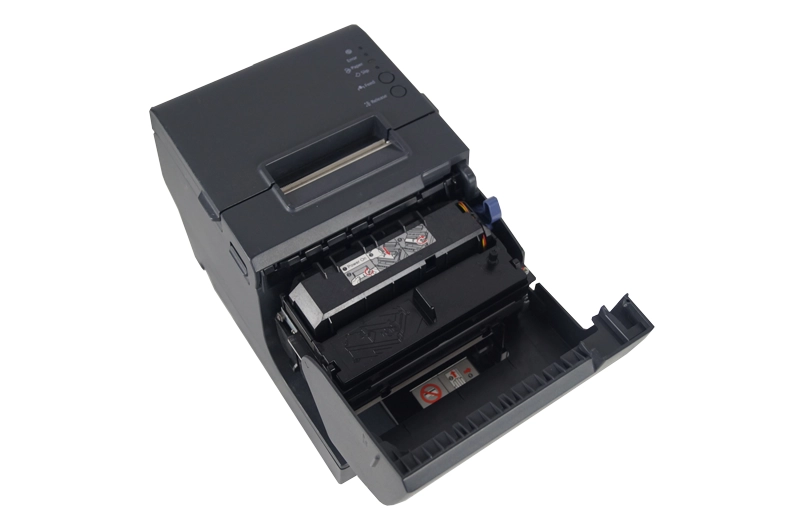 Refurbished Epson TM-H6000V multi-station POS receipt printer with open cover, USB, LAN, RS232 and MICR for retail, pharmacy and hospitality