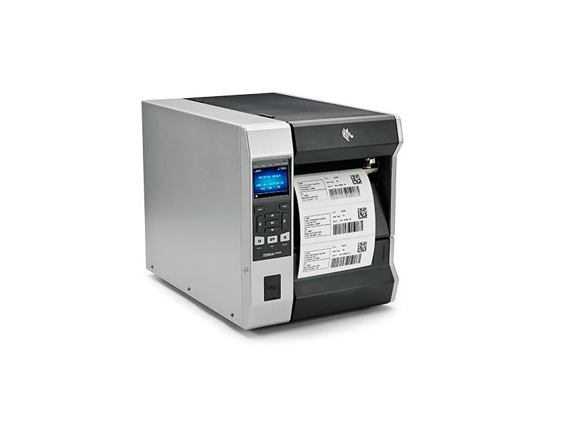 Industrie-Etikettendrucker Zebra ZT620, thermotransfer, 203dpi, Display, 168mm Druckbreite, USB + RS232 + Ethernet + Bluetooth, RFID UHF, ZT62062-T0E01C0Z