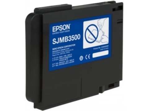 Original Epson SJMB3500 maintenance box C33S020580 for TM-C3500 colour label printers, ensuring reliable daily printing in retail and hospitality.