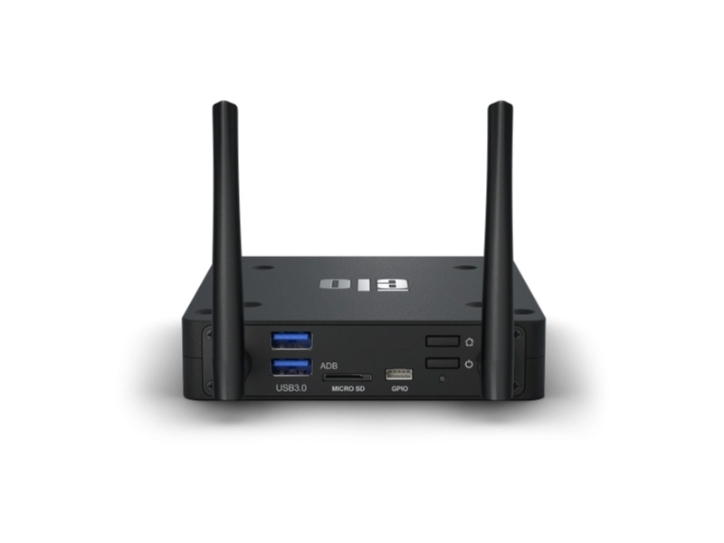 Compact Android POS Computer Backpack 4 with Rockchip RK3399, dual antennas and front ports for Elo retail kiosk POS hardware