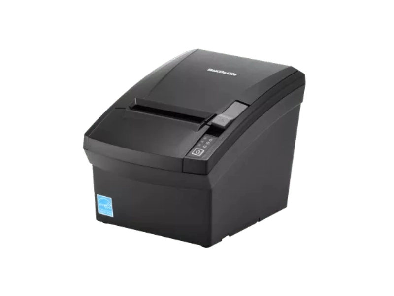 Schwarzer Bixolon SRP-332III Thermo-Bondrucker mit Abschneider, USB und RS232, 203 dpi für POS-Belege und Tickets