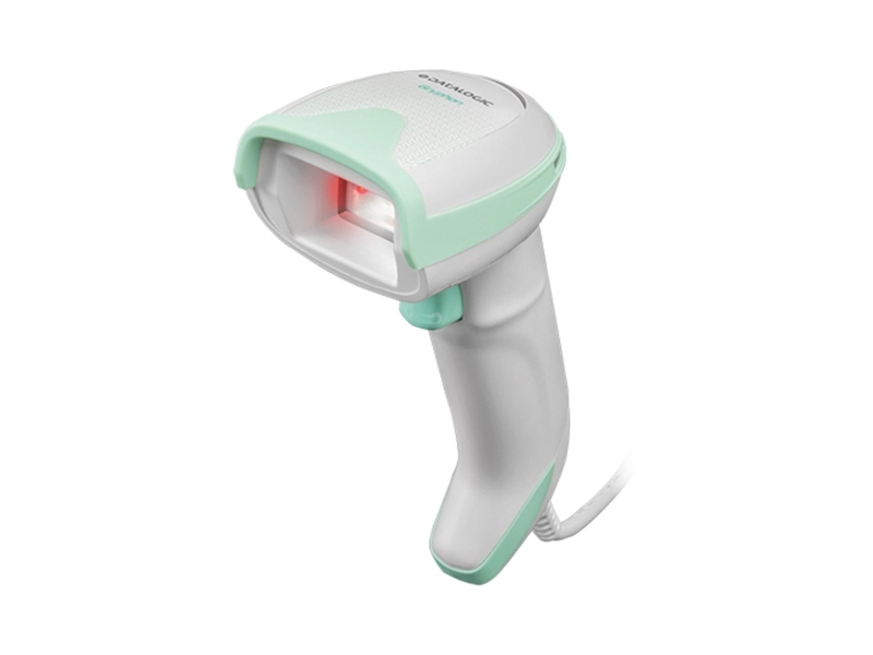 Datalogic Gryphon GD4590HC HealthCare USB kit, 1D/2D handheld barcode scanner for clinic BPOC workflows with Green Spot aiming accuracy