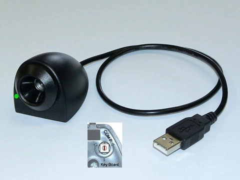 Addimat Stift-Kellnerschloss USB 2.0 in Schwarz mit 0,5-m-Kabel für POS, Gastronomie und Einzelhandel, Keyboard- und RS232-Mode