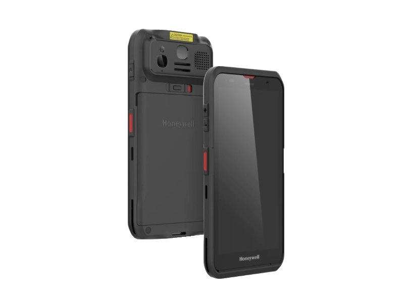 Honeywell ScanPal EDA52 IP67 rugged Android 11 handheld mobile computer shown front and rear, built for fast 2D barcode scanning in retail, logistics and healthcare