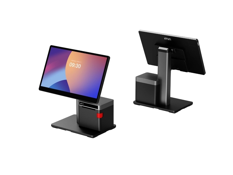 iMin Swan 2 Android-Kassensystem mit 15,6-Zoll-Touchscreen, Kundenanzeige und integriertem 80-mm-Bondrucker für POS