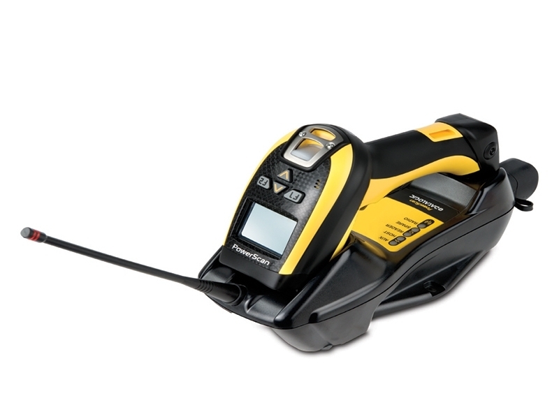 1D Funk-BT Datalogic PowerScan PM9100 USB-Kabel KIT Industrie-IP65-Barcodescanner Basis-Ladegerät, Schnellladenetzteil, PM9100-D433RBK10