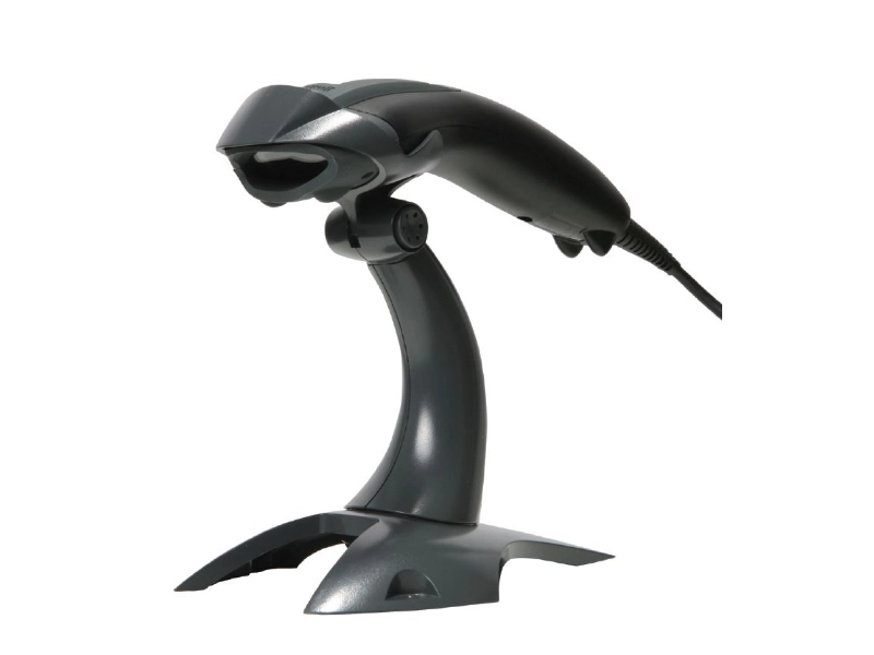 Honeywell Voyager 1200g 1D handheld barcode scanner with USB cable and stand for fast, reliable retail and POS checkout scanning