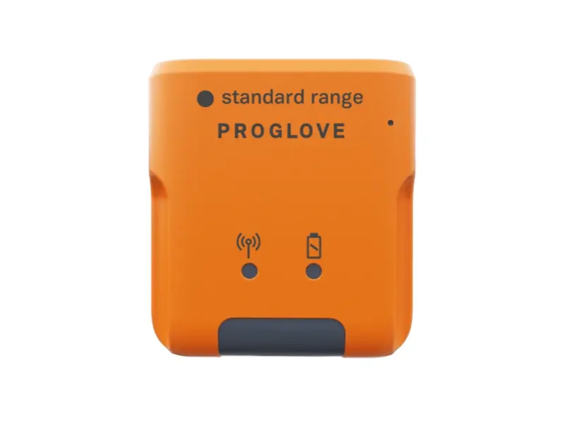 Oranger PROGLOVE Standard Range Barcode-Scanner Frontansicht