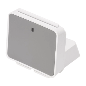White Identiv uTrust SmartFold SCR3500 A USB smart card reader with foldable compact design for secure logins, online banking and PC/SC CCID use