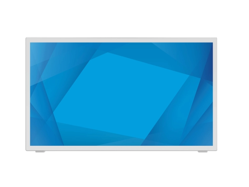 White Elo Touch 2270L E265991 21.5-inch Full HD PCAP 10-touch monitor for POS and self-service, with anti-glare display and USB, HDMI, DP, VGA