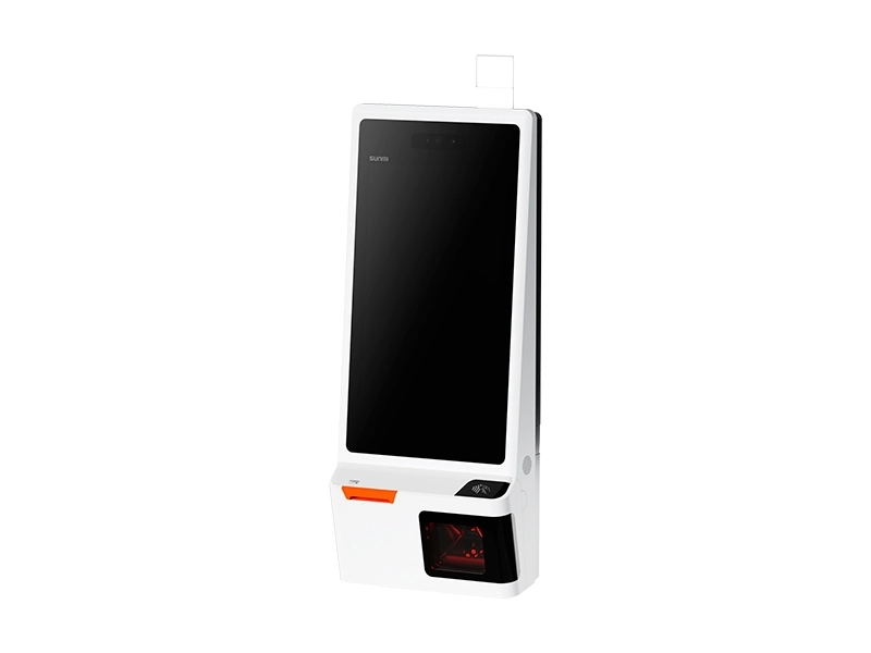 Sunmi K2 24-inch Android 13 self-ordering touch kiosk with integrated 2D scanner and 80mm receipt printer for restaurants and retail POS
