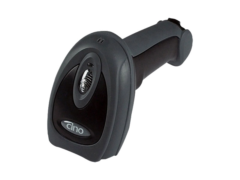 Black Cino FuzzyScan F780 USB 1D handheld CCD barcode scanner, durable linear imager for fast POS scanning in retail and hospitality