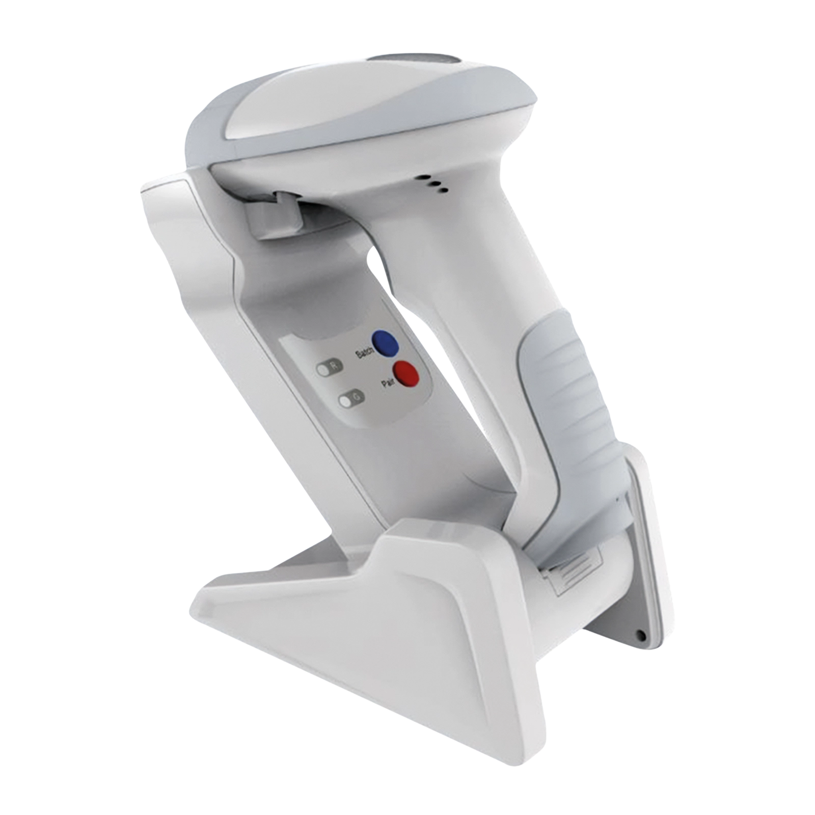 Newland HR32 Marlin HC white Bluetooth 1D/2D barcode scanner in cradle, disinfectable medical scanner for clinics with IP52 protection