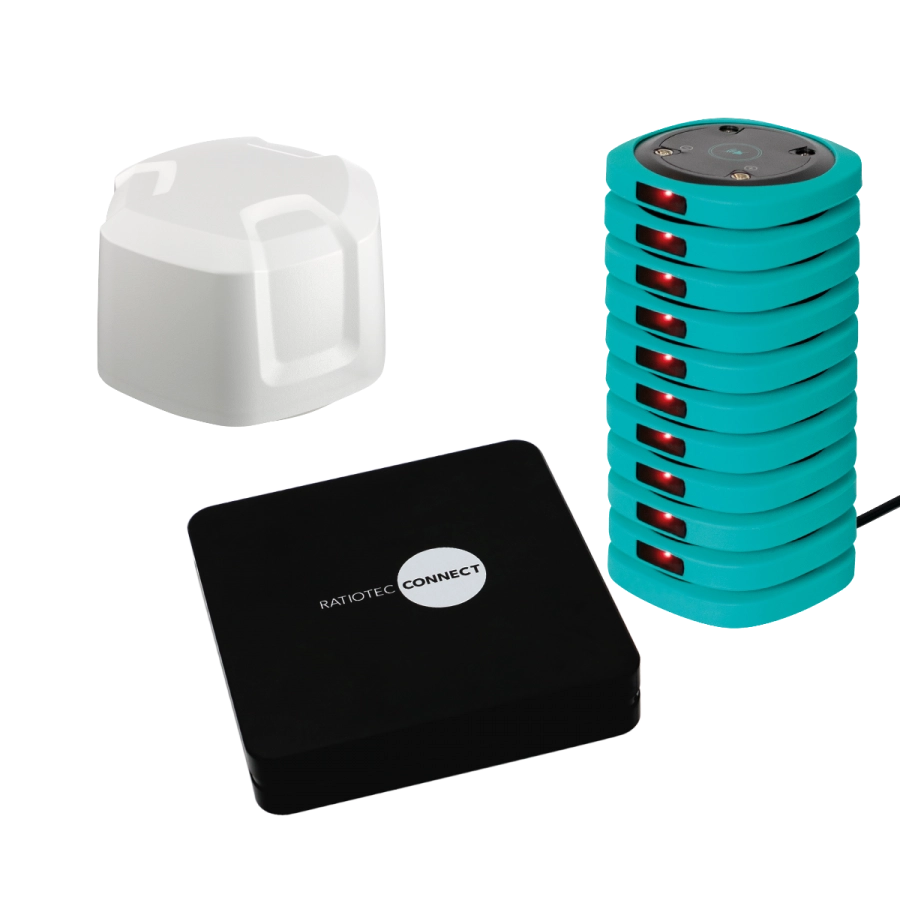 ratiotec CONNECT Paging-System mit Basis und Ladesäule
