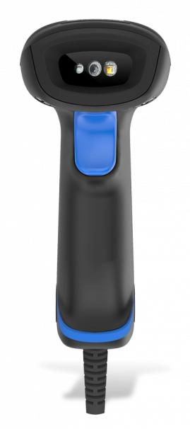 Front view of Newland HR33 Marlin NLS-HR3300-S5 USB handheld barcode scanner for fast 1D, 2D and QR code scanning at retail POS and warehouse desks