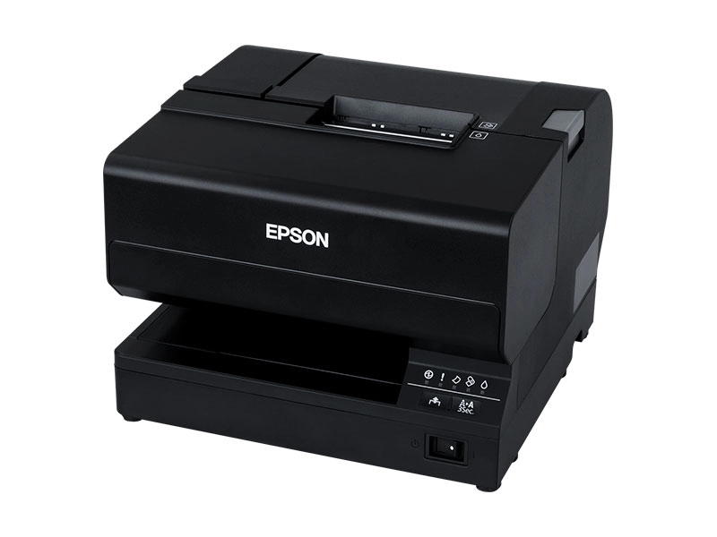 Epson TM-J7700 multi-station POS inkjet printer with USB and Ethernet, cutter and ASF, standard No Pharma Edition in black