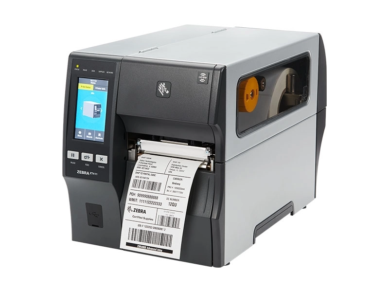 Zebra ZT411 Industrie-Etikettendrucker TT 203dpi mit Display, Ethernet, RS232, USB und Bluetooth 4.1 für Lager, Fertigung und Handel