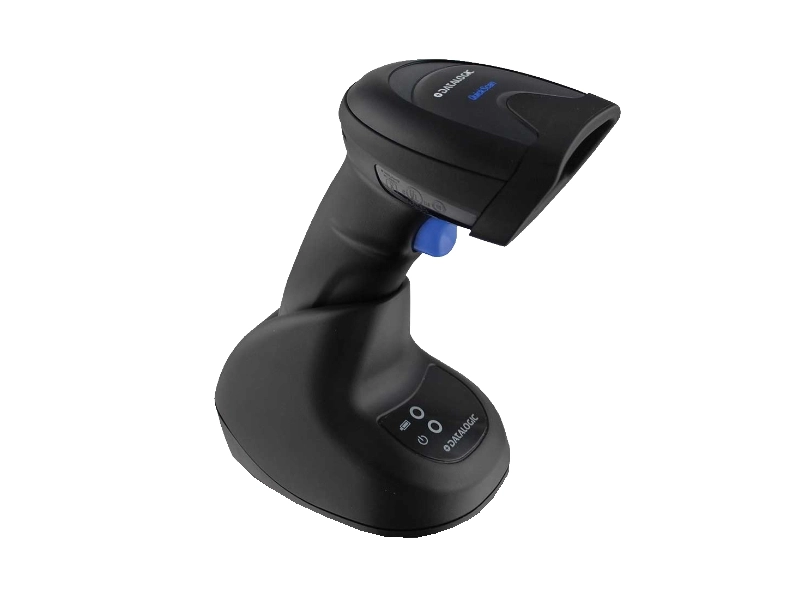 Datalogic QuickScan QBT2500 Bluetooth Barcodescanner in Schwarz mit Ladestation für 1D- und 2D-Codes am POS