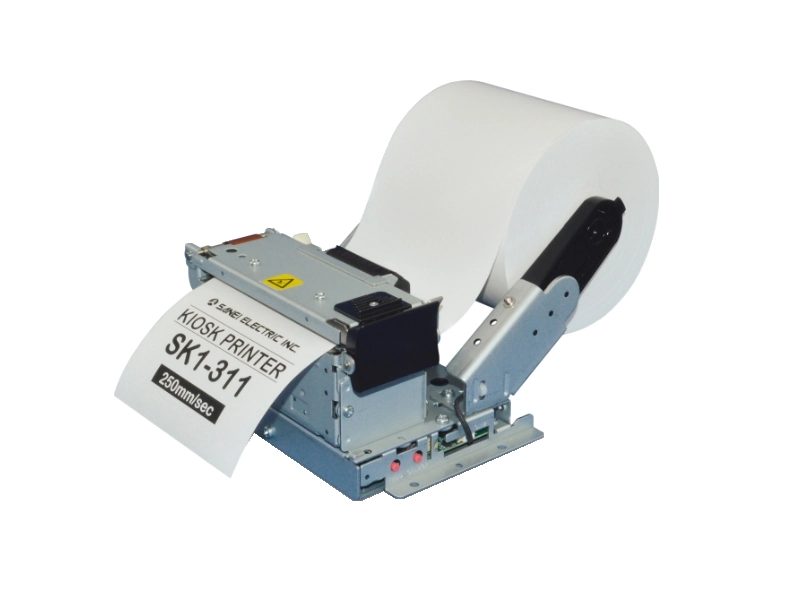 Sanei SK1-311SF4-Q-M-SP kiosk printer module with paper holder, 80 mm direct thermal printing, USB and RS232 for self-service checkouts