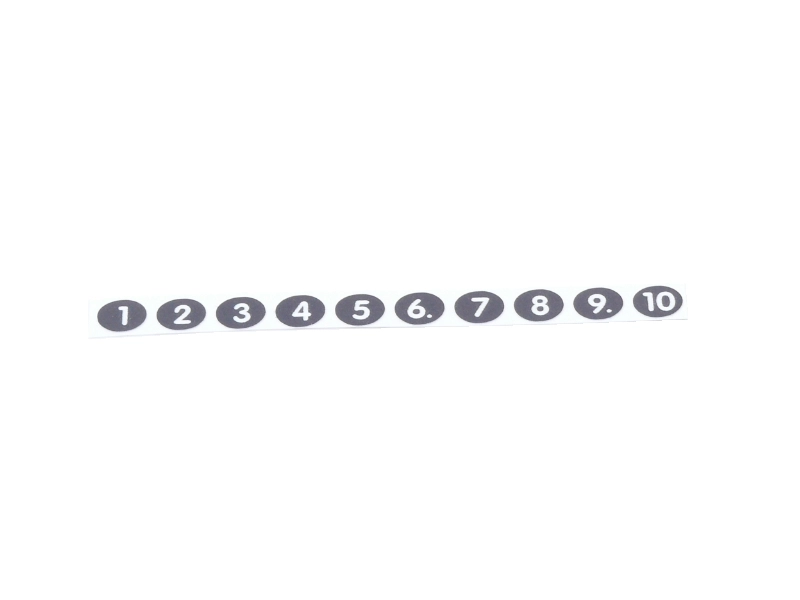 Addimat waiter pen number stickers 1-10 for clear service team identification and waiter lock access control