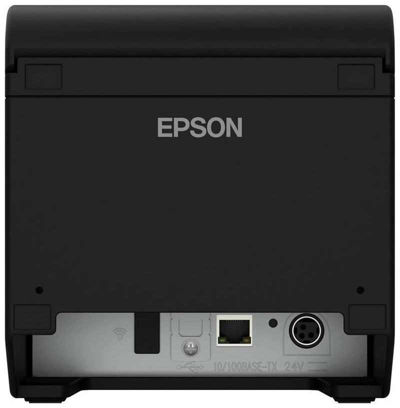 Epson TM-T20III Bondrucker schwarz mit USB- und LAN-Anschluss, 80 mm Thermo-Belegdrucker für Kasse, Gastro und Handel